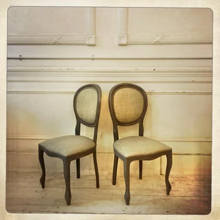 Upholstered dining chairs - R2400 per pair