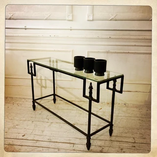 Heavy Metal & (8mm) Glass Top Console - R2800