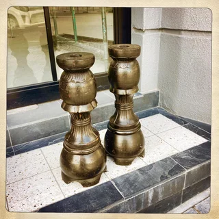 Chunky wooden candle sticks - R900 each