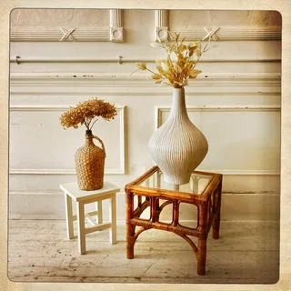 White painted side table - R420
