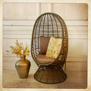 Swivel rattan egg chair - R3600