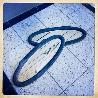 Teak bevelled mirrors - R850 each