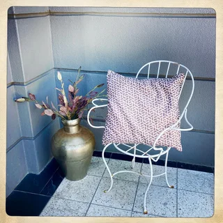 Wrought iron patio chair - R750
