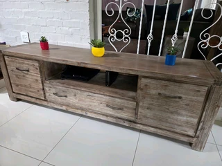 [price Reduced] Vancouver Acacia Wood Tv Stand - 2m (cielo)