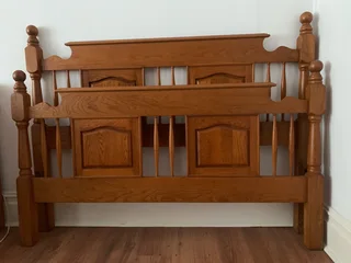 Oak headboard 2 piece Queen size