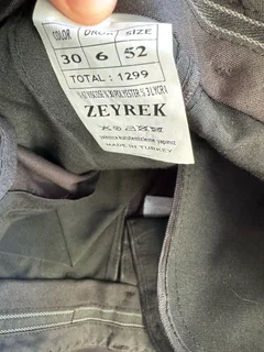 Zeyrek 3-Piece Black Suit – Size 54 – Excellent Condition – R2,500