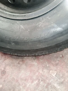 Semi off road tyre with rim