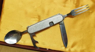 Jack Daniel&#39;s Hip Flask set - Shot Cups - Funnel, Snuff/Pill box, Knife, Fork, Spoon, Can Opener