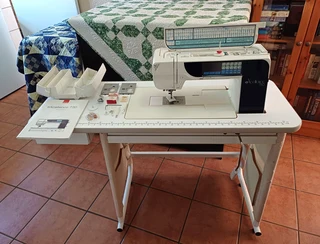 ELNA excellence 730 for   Quilting &amp; Sewing   includes Work Station &amp; custom extension table
