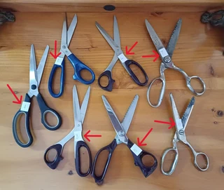 Scissor &#34;Job Lot of 7&#34; including KAI Stainless steel Scissors and Pinking Shears