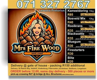 Fire Wood/Braai-hout/Kaggel-hout Vredenburg