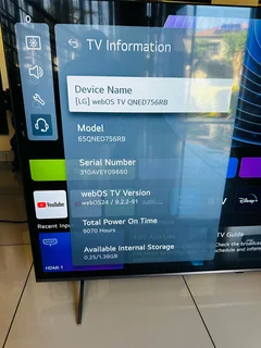 LG 65inch Smart 4K QNED Web OS TV