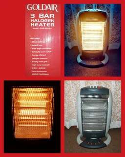 Instant heat 1200W halogen heater - Goldair 3 bar halogen heater EXCELLENT working condition