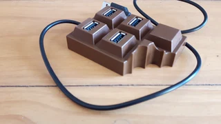 4-port USB hub chocolate slab style