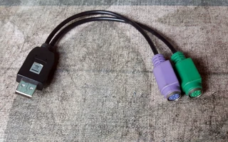 USB to PS2 dual adapter (2x PS2 1x USB)