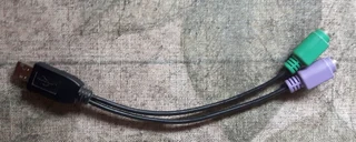 USB to PS2 dual adapter (2x PS2 1x USB)