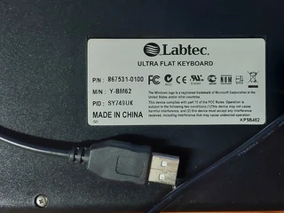 Labtec USB Ultra Flat Keyboard with Media keys and NumPad