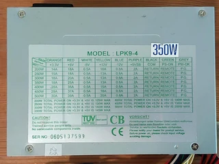 PC power supply PSU 350W 300W 12V 5V