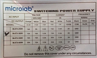PC power supply PSU 350W 300W 12V 5V