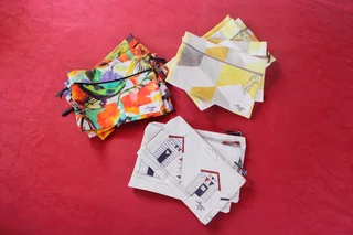 Handmade decor items like table runners, aprons, versatile bags, etc.