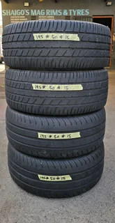 X4 Fresh 2nd Hand 195/50/R15 Dunlop and SAVA Tyres