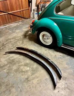 1969 VW Beetle Chrome Bumpers