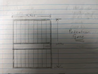 Pedestrian Gate and Panel - White