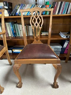 Solid Oak Dining Chairs - Full Set (10)