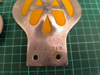 Vintage AA Badges. Numbered original Automobile Association steel badges.