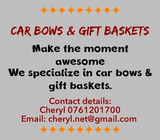 Car bows and gift baskets