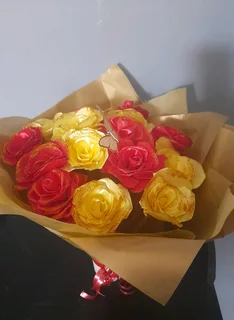 Satin flower bouquet