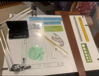 DRAUGHTING TABLE with equipment
