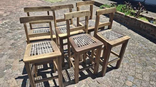 Hardwood Barstools x 6 set