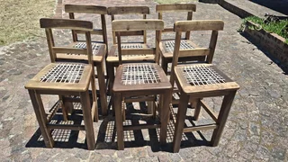 Hardwood Barstools x 6 set