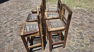Hardwood Barstools x 6 set