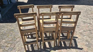 Hardwood Barstools x 6 set