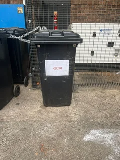 Glass Cake cover, Vase, and wheelie Bin