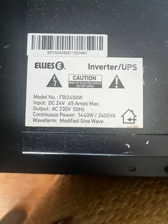 Ellie’s 1400w inverter/Ups system with trolley