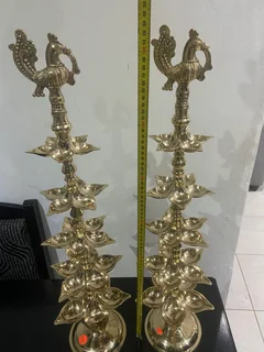 Brass lamps and idols