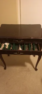 Imbuia cabinet with divider drawers