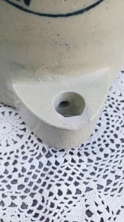 Stoneware flagon with handle. “Non-Alcoholic Ideal Brewed Beverages”. Lewis &amp; Coy