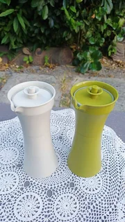 Vintage Tupperware: cruets, spice tower shaker set and 1960’s Tupper toys bubble bath elephant