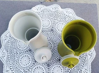 Vintage Tupperware: cruets, spice tower shaker set and 1960’s Tupper toys bubble bath elephant