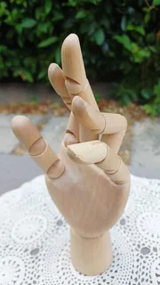 Artists Wooden Jointed Mannequin Hand,  with Articulated Flexible Fingers