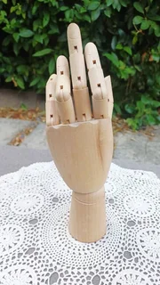 Artists Wooden Jointed Mannequin Hand,  with Articulated Flexible Fingers