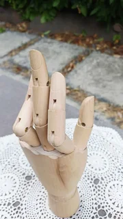 Artists Wooden Jointed Mannequin Hand,  with Articulated Flexible Fingers