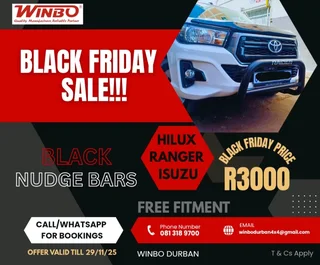 Black Friday Sale!!! (black Nudge Bars)