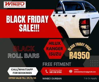 Black Friday Sale!!! (black Roll Bars))