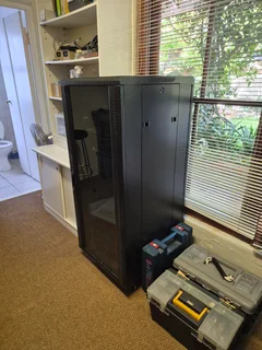 Freestanding network cabinet