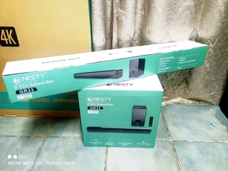 New Nesty Soundbar with subwoofer &amp; remote. R1350